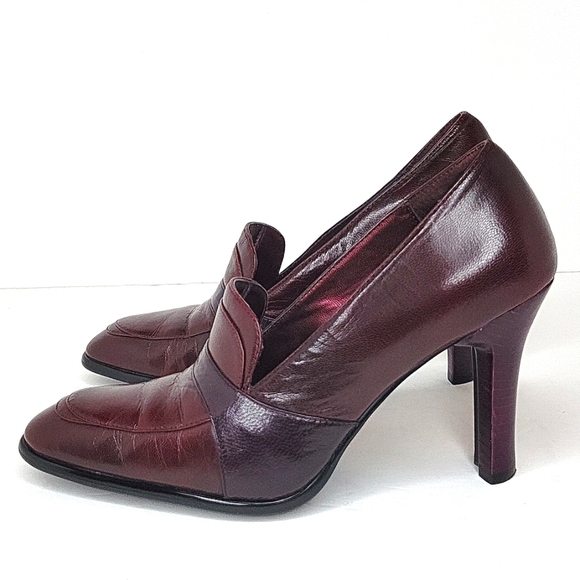 MODA SPANA Leather HIGH Heel Pumps Slip-on Loafer 7M - Picture 4 of 15